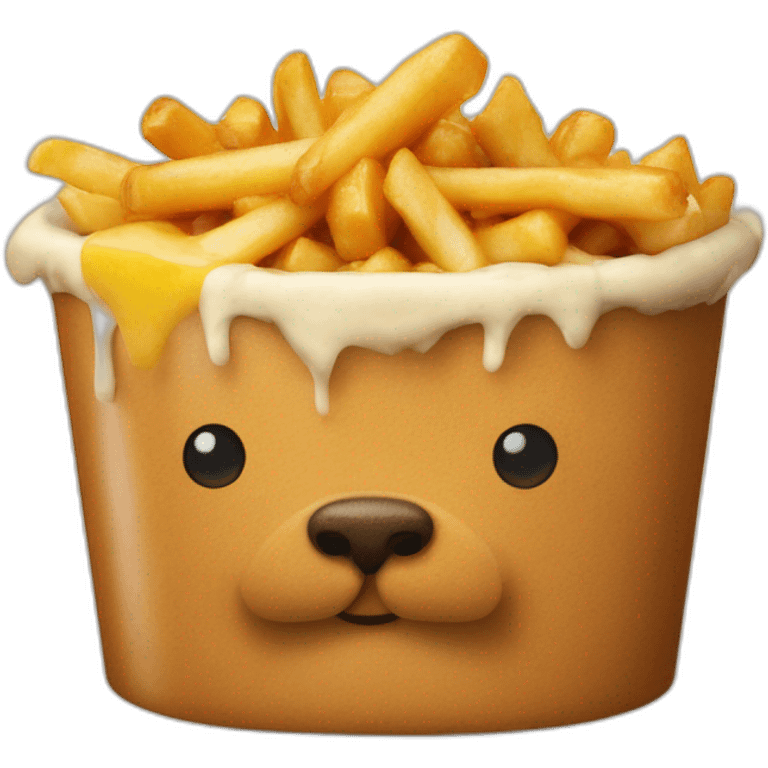 Poutine sur un ours emoji