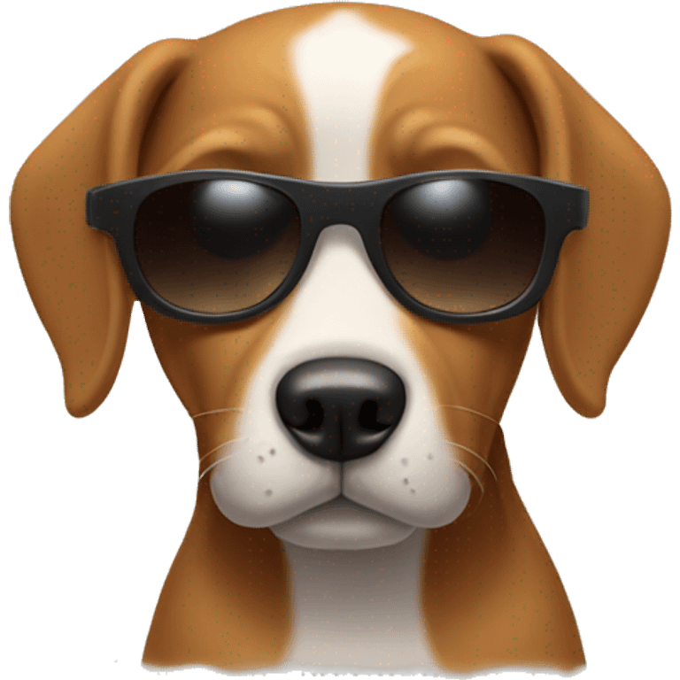 blind dog in sunglasses

 emoji