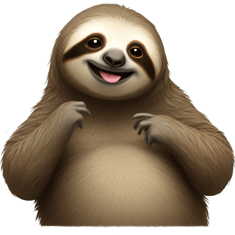 Sloth blowing kiss emoji