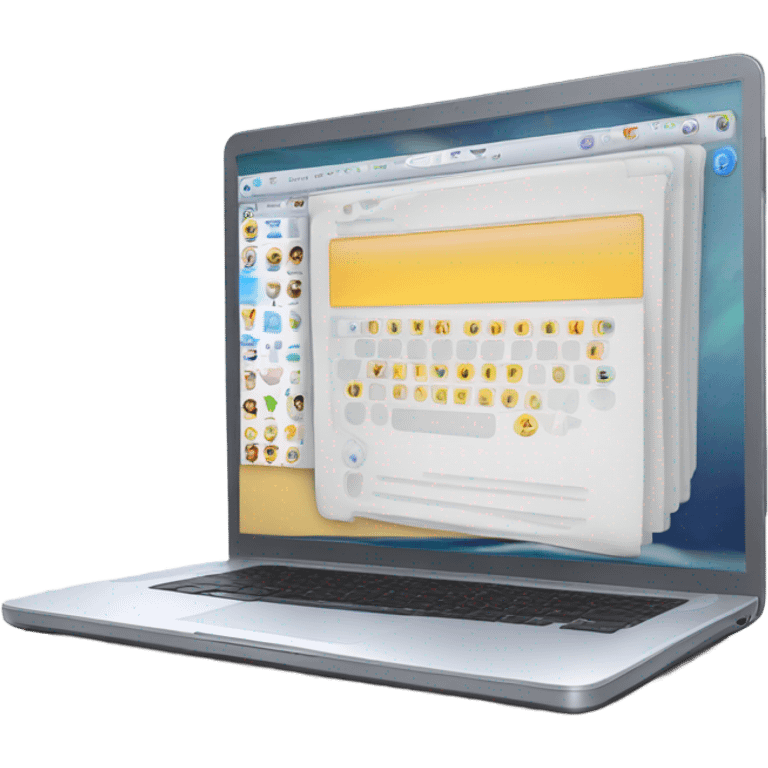 An open laptop computer emoji