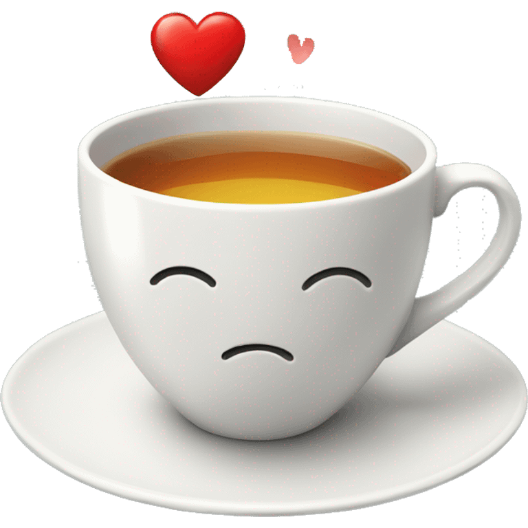 A cup of tea with attached heart  emoji