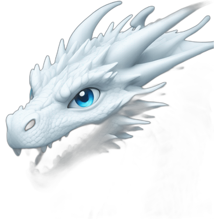 White Dragon with a Blue eyes emoji