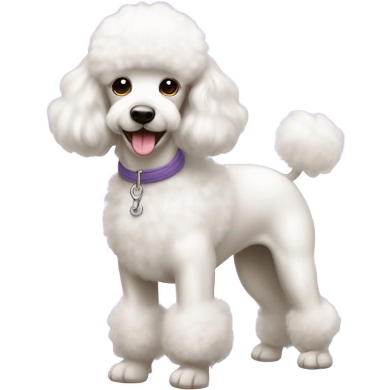 White poodle in spa emoji