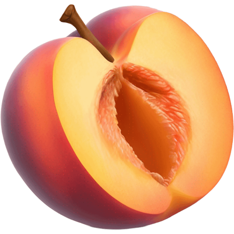 Peach with a grape in the middle emoji