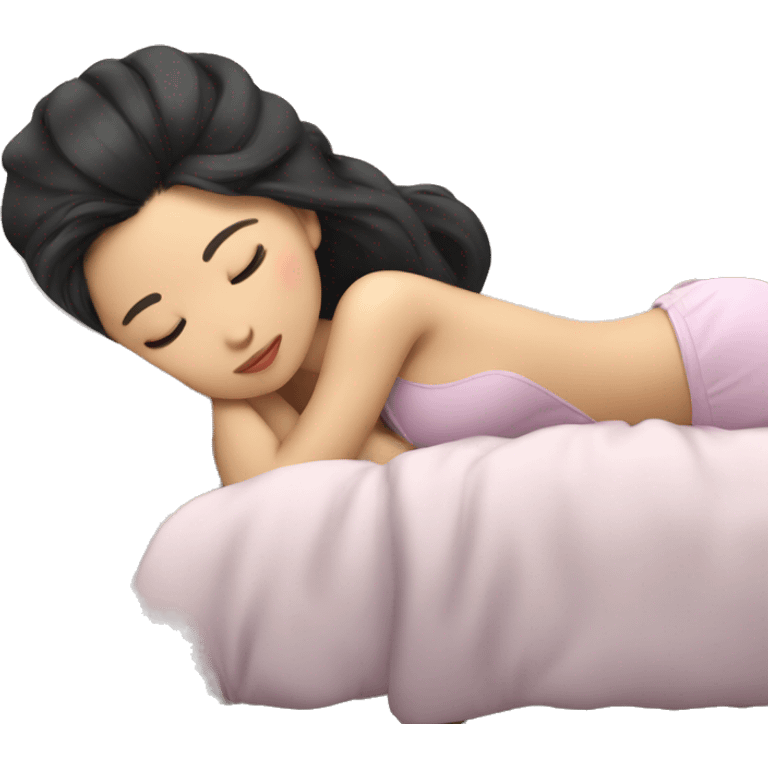 coquette cute asian girl sleeping  emoji