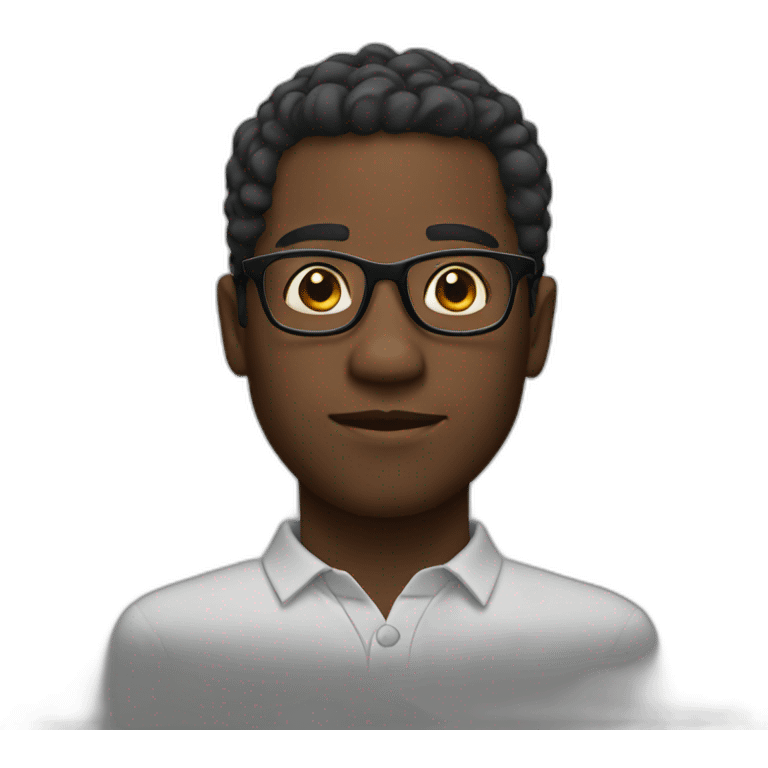 Black man with glasses emoji