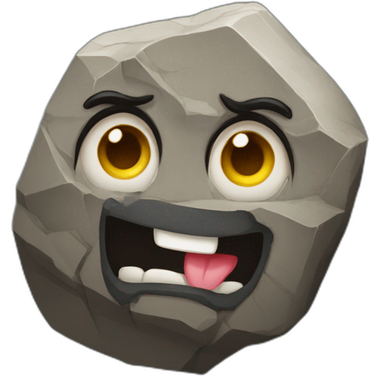 Rock face emoji