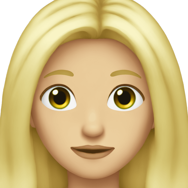 blond long hair green eyeswith pronouns emoji