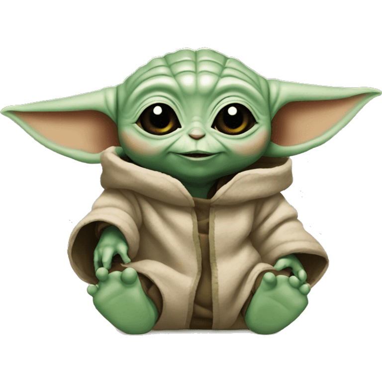 baby yoda with trez emoji