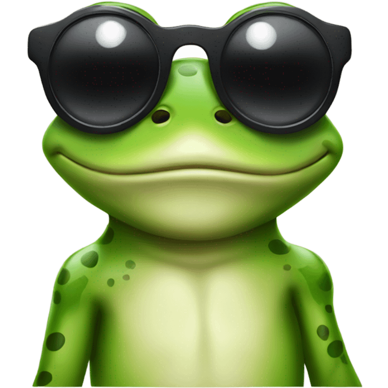 Frog with shades on  emoji