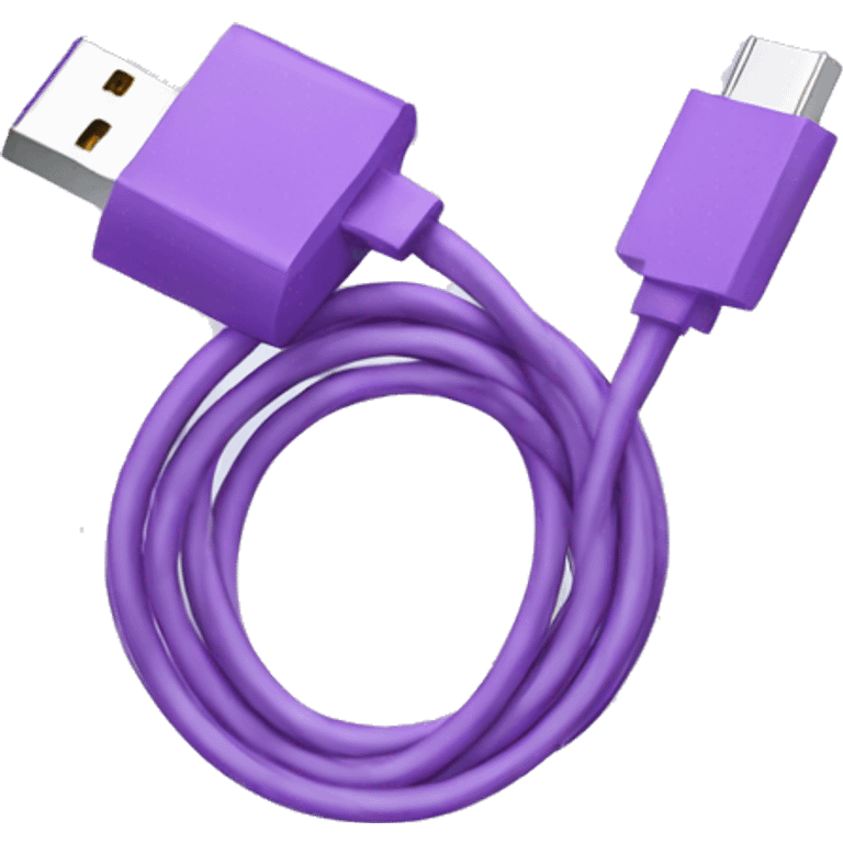 Purple usb cable emoji