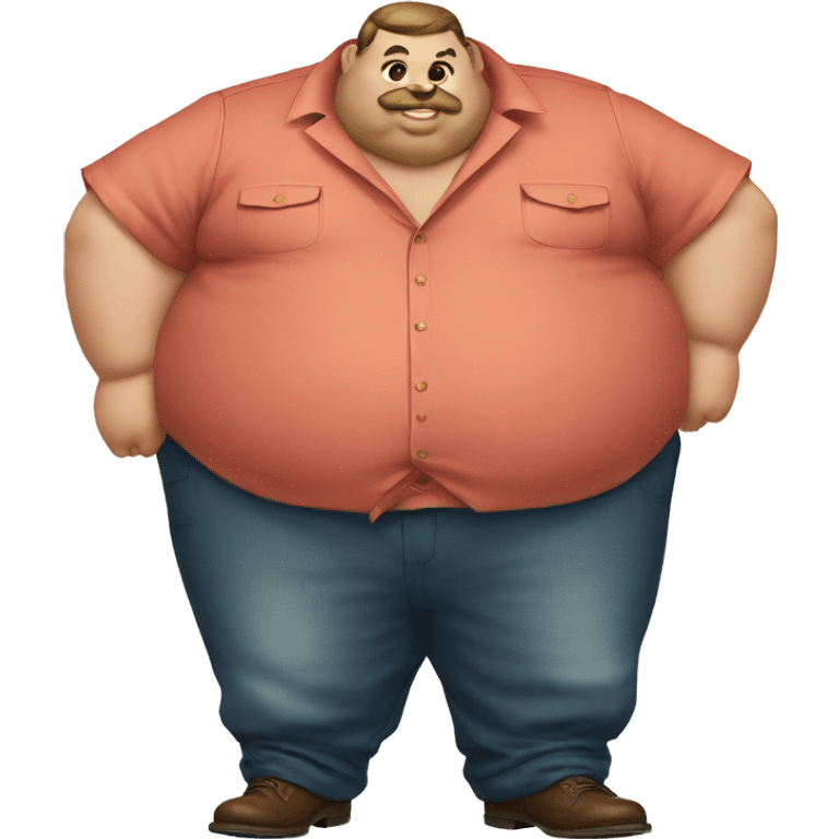 Fat man vintage fashion emoji