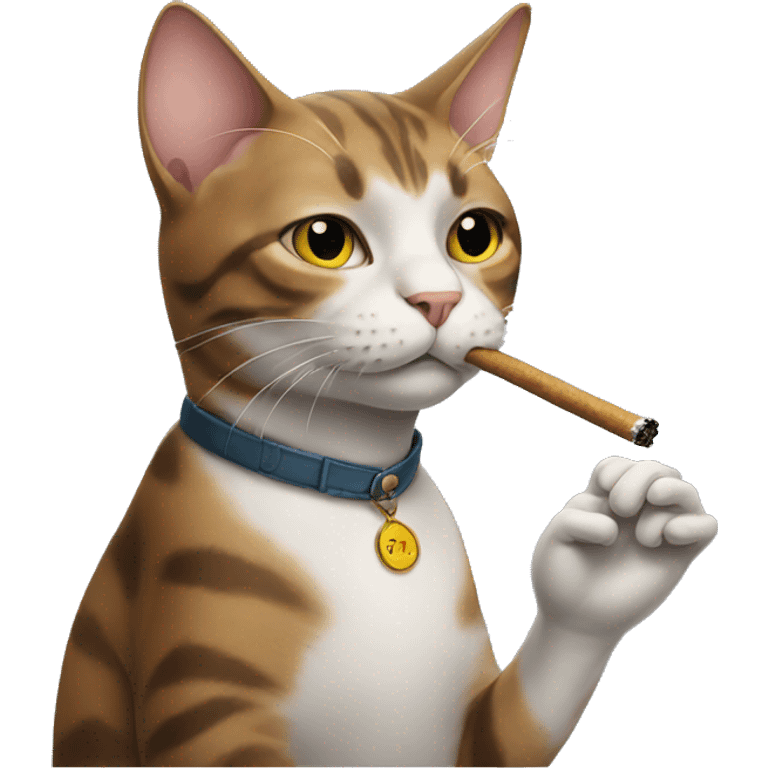 Cat smoking emoji