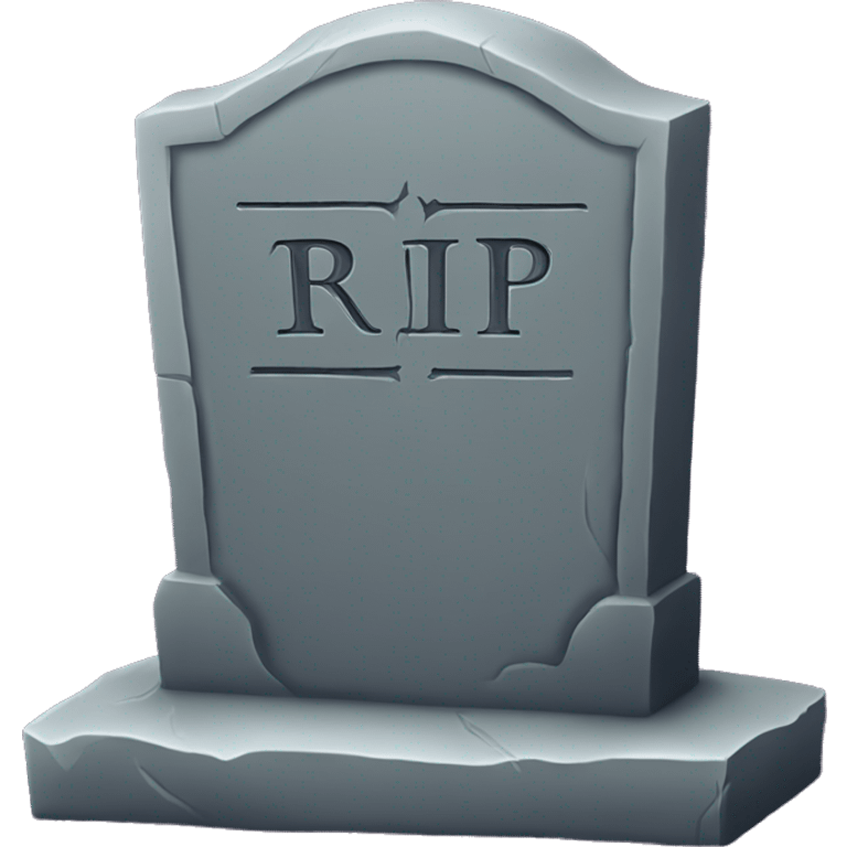 Tombstone that says RIP Monday emoji