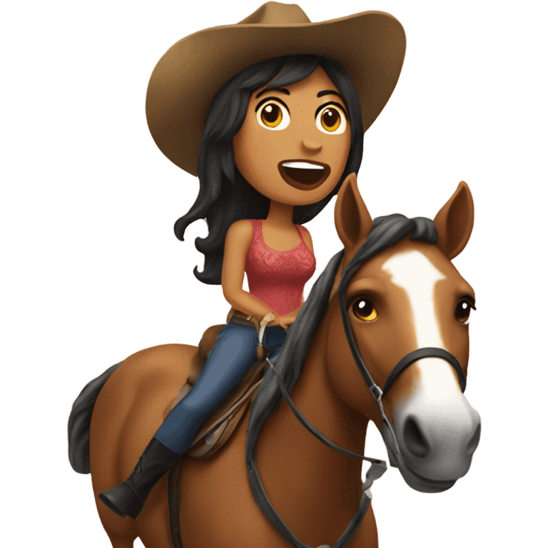 ashley trevino singing on a horse emoji