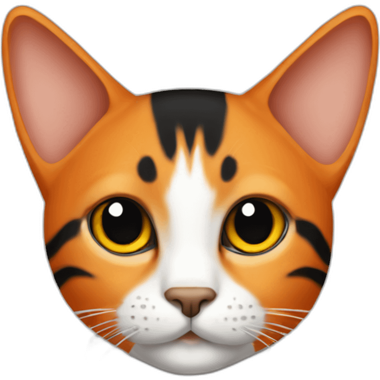 Cat orange and black emoji