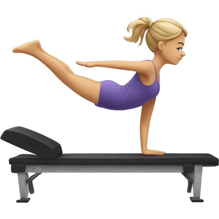 Girl doing Pilates emoji