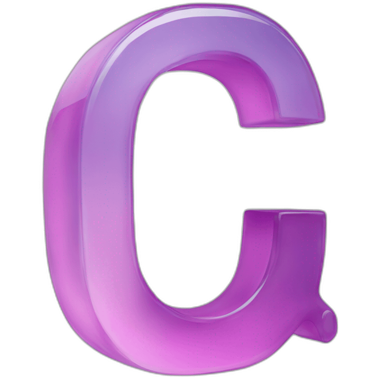 3d acrylic capital letter Q emoji