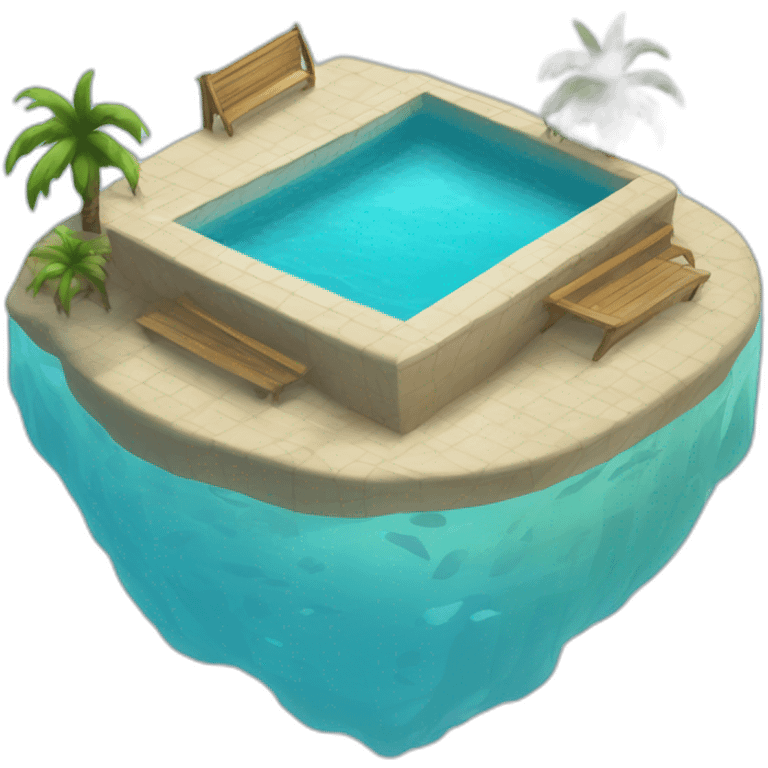 Omere dans la piscine emoji