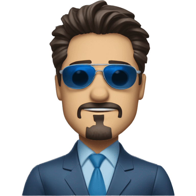 Tony stark with blue teinted sunglass emoji