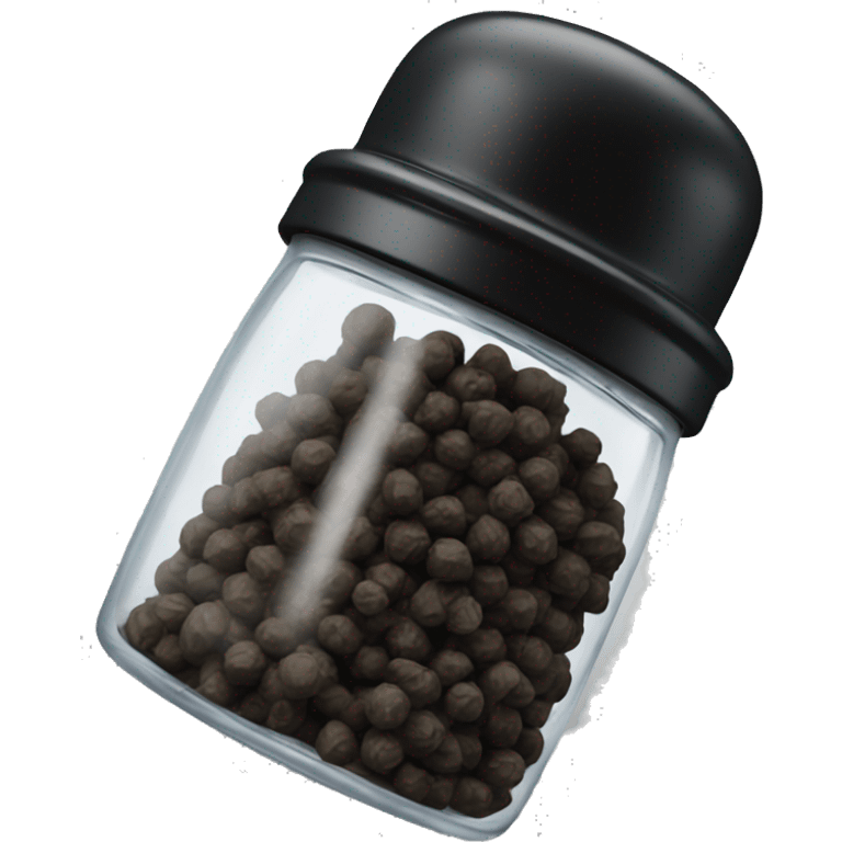 transparent black pepper shaker emoji