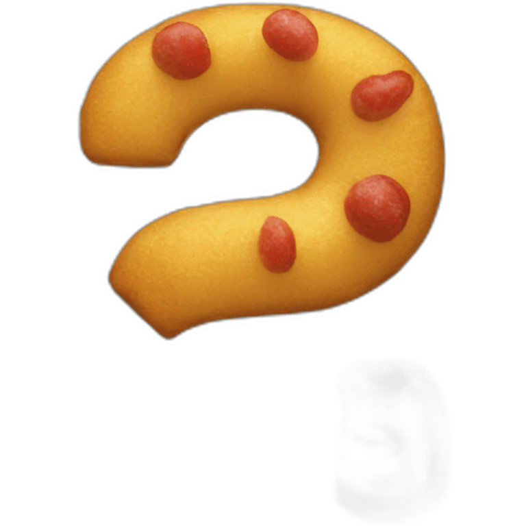 A QUESTION MARK MADE OF FOOD emoji