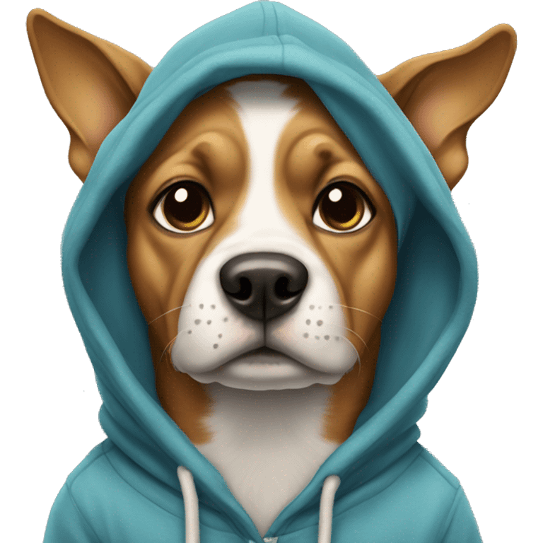 Dog wearing a hoodie  emoji