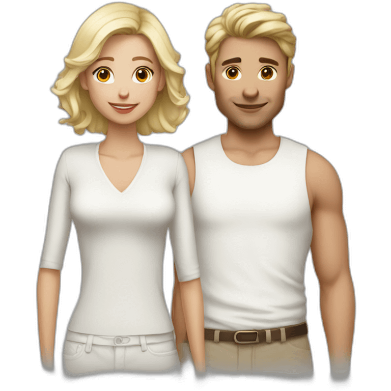 Couple peau blanche emoji