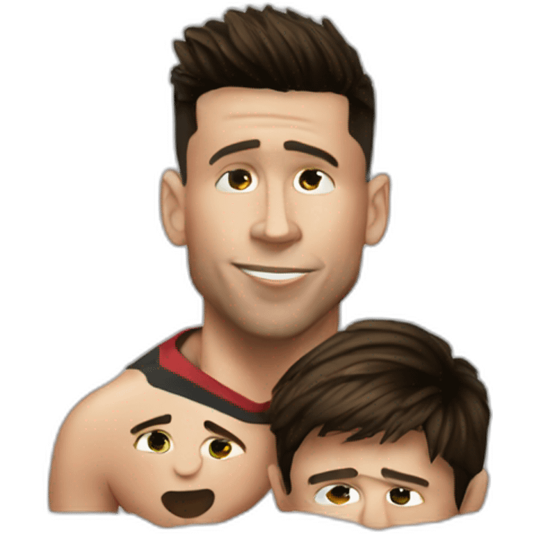 Ronaldo kiss messi emoji