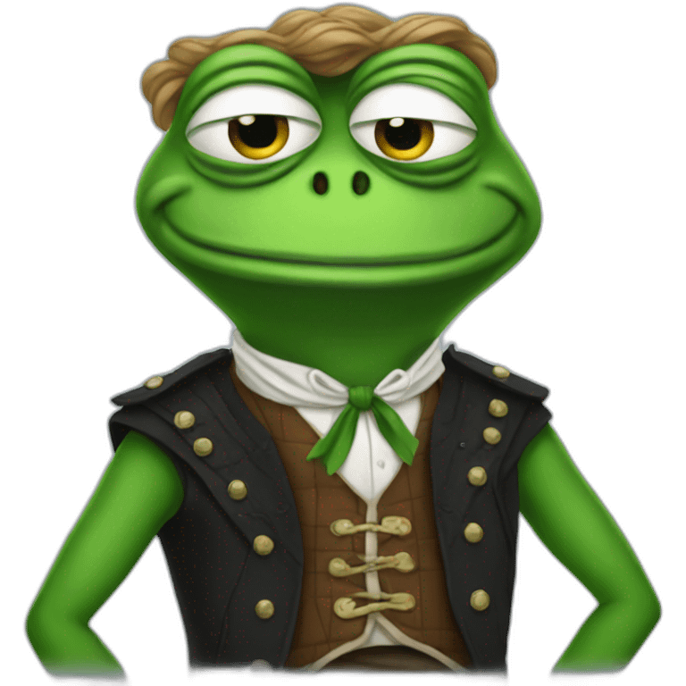 Pepe the frog wearing kilt emoji