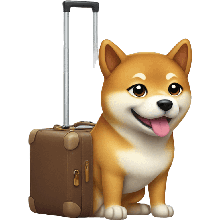 Shiba Inu with baggage emoji