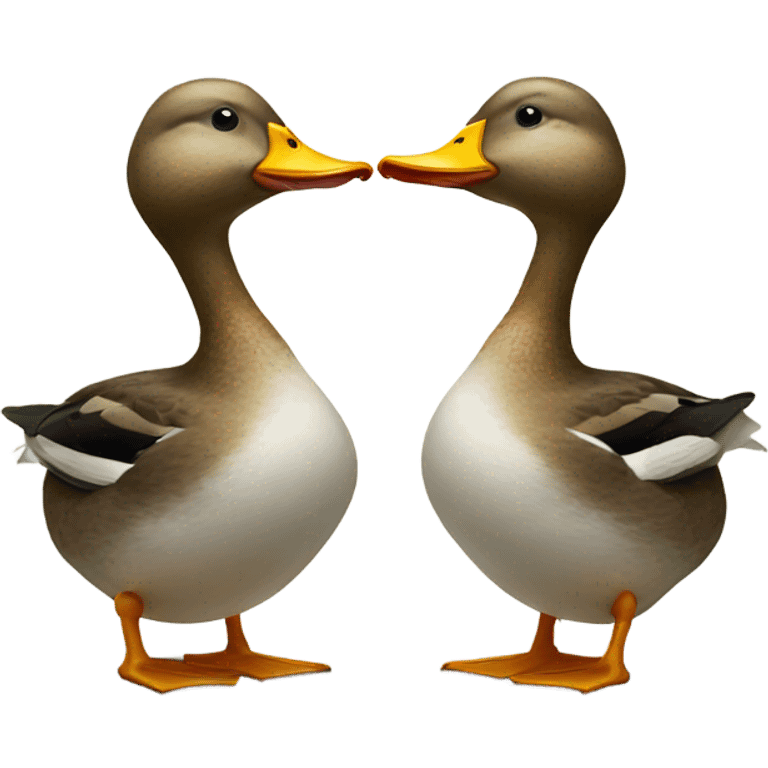 Duck kissing another duck emoji