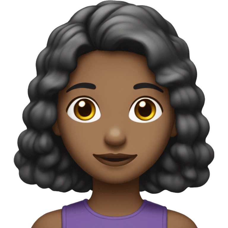 Une violette (fleur) sur cheveux d’une fille noire clair emoji