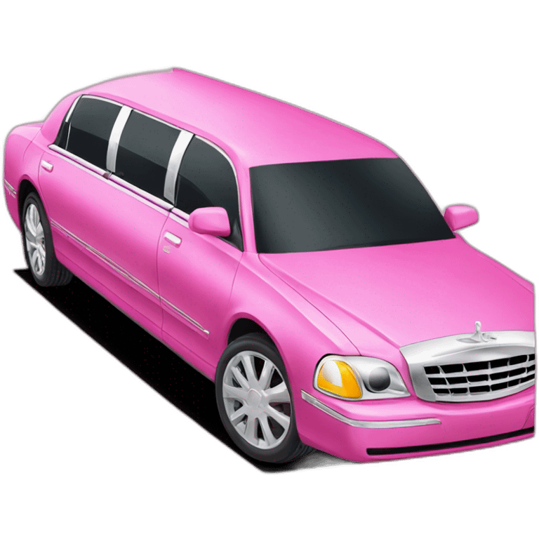 Pink limousine emoji