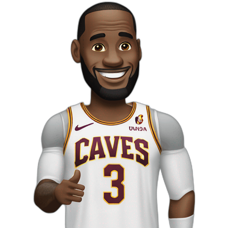 LeBron James waving emoji