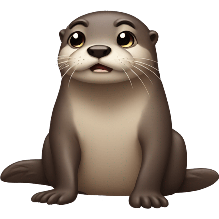 crying sad otter  emoji