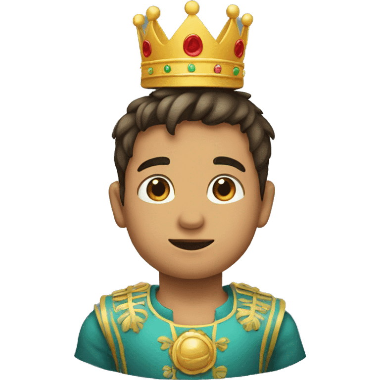 Niño con una corona emoji