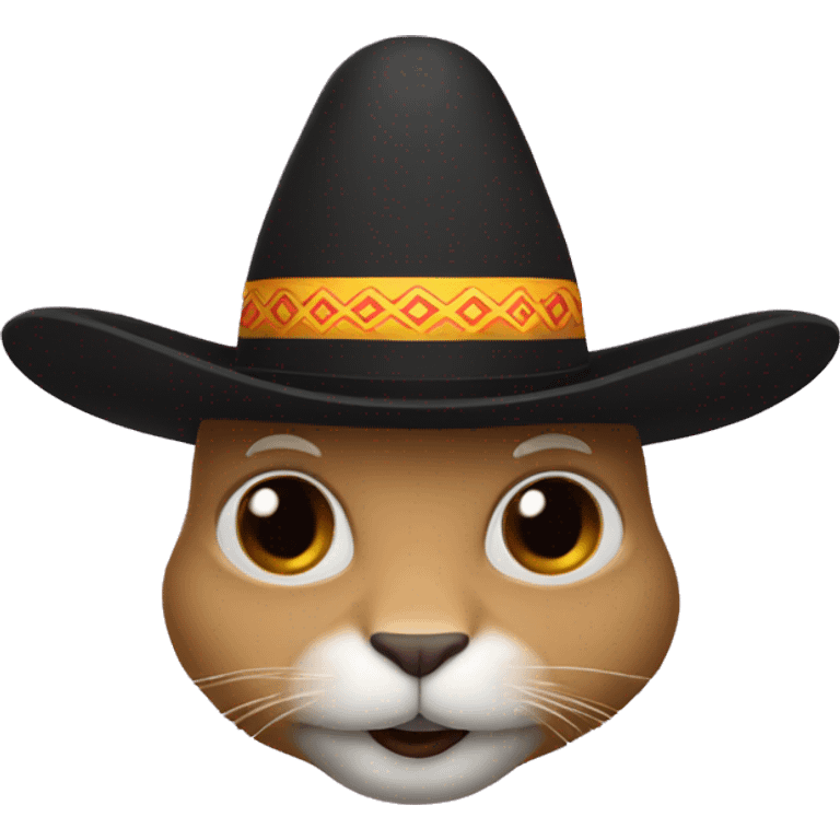 Bad bunny wearing a sombrero  emoji