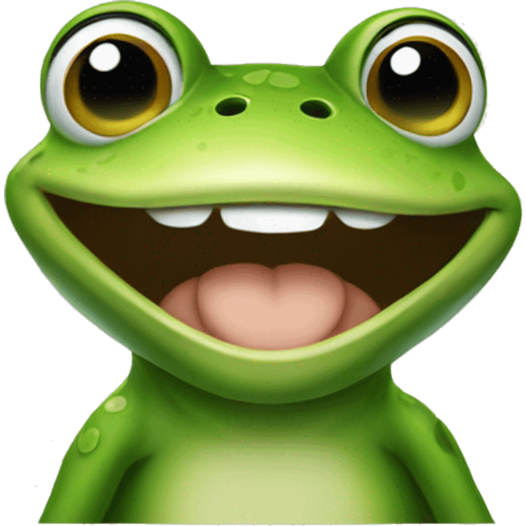 frog smiling emoji