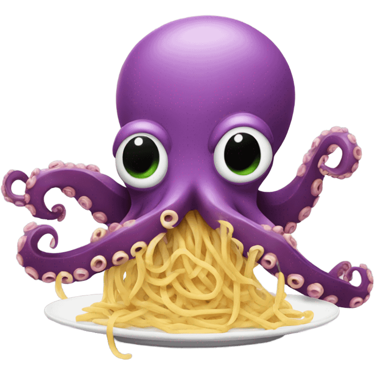 Octopus eating spaghetti  emoji