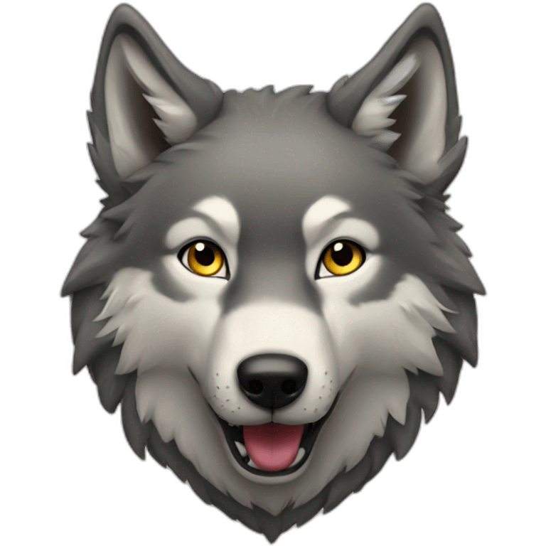 Wolf love emoji