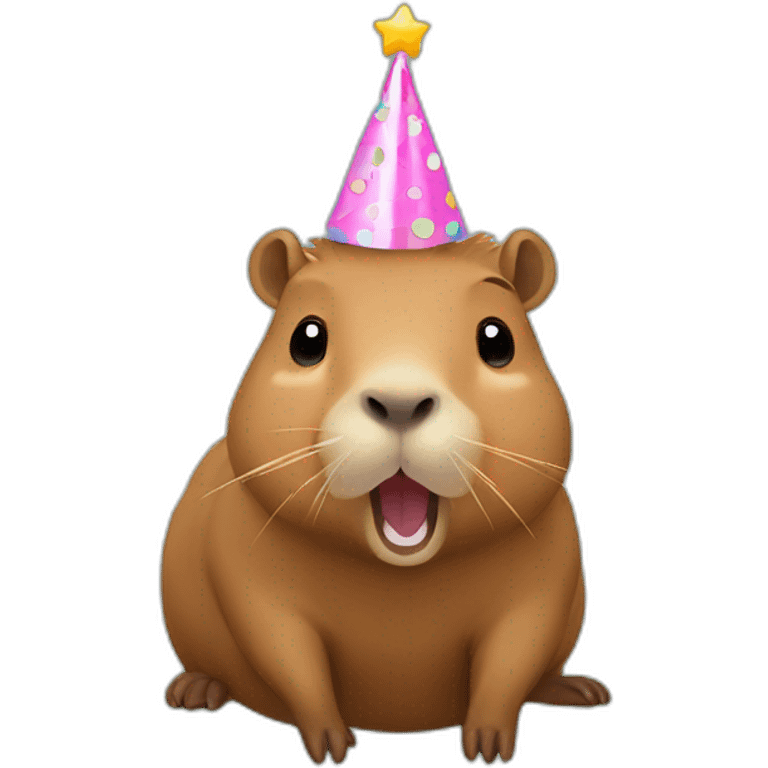 happy birthday capybara emoji