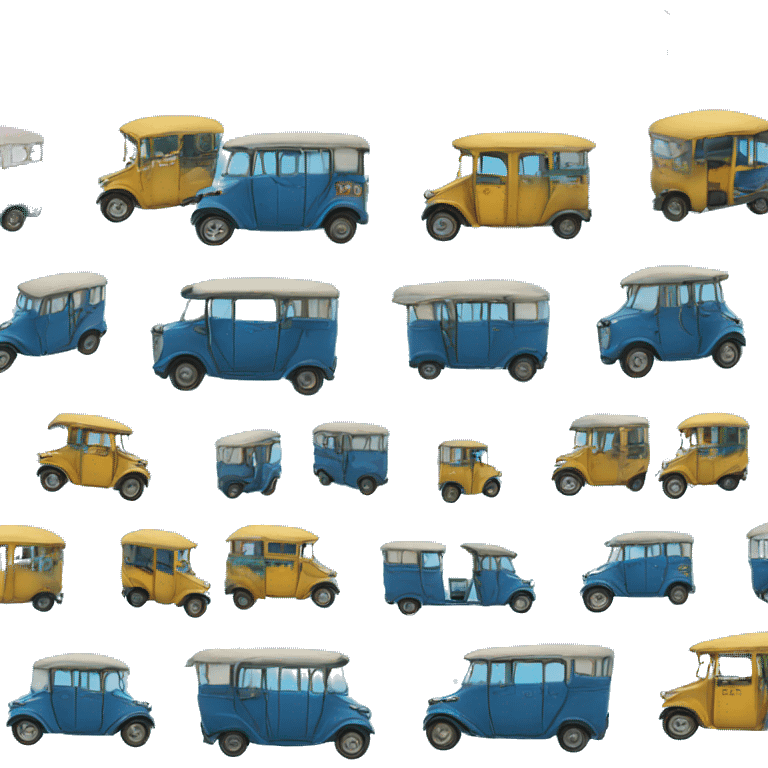 Reverse tuk tuk blue  emoji