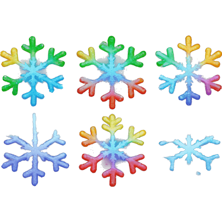 Rainbow snowflakes  emoji