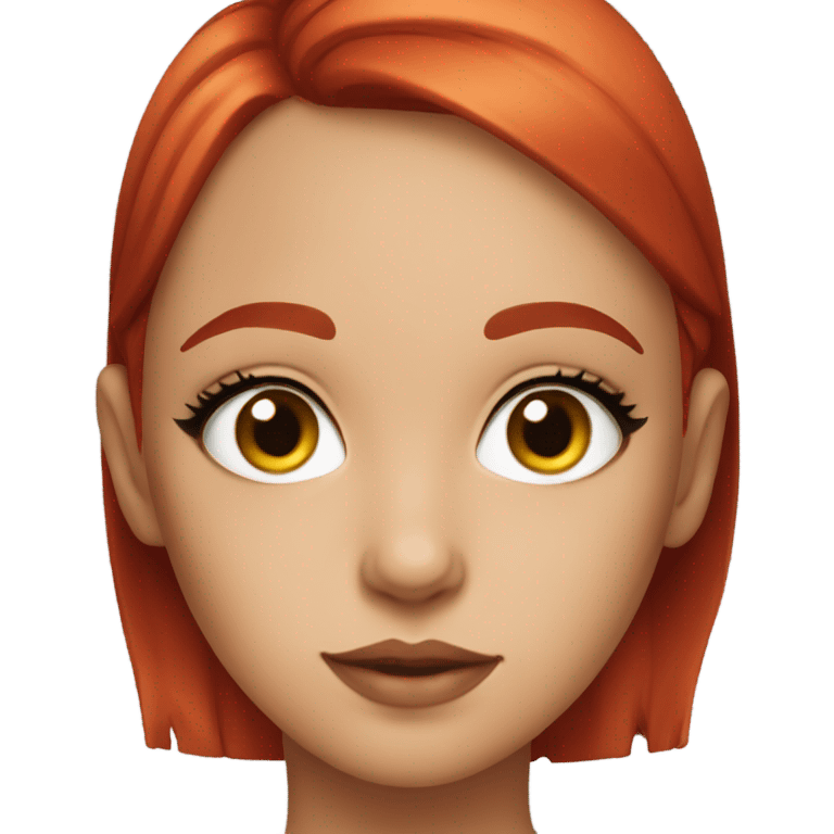 Girl with red hair and eyeliner emoji