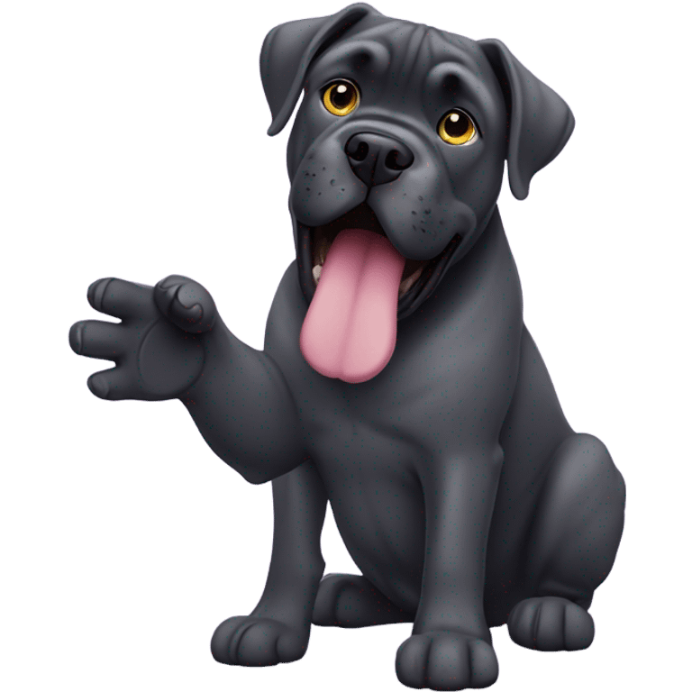  A purple Cane Corso clapping his paws enthusiastically. emoji