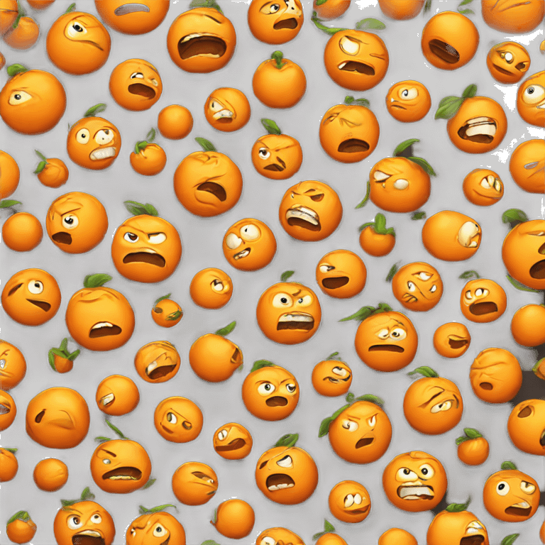 An angry orange emoji