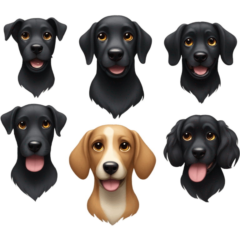 Black dogs emoji