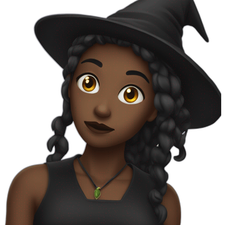 girl black witch emoji