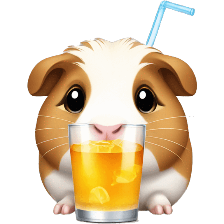 Guinea pig with a drink emoji